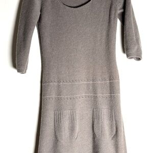 Vintage Cacharel Wool Knit Dress | French Designer Minimalist Sweater Dress